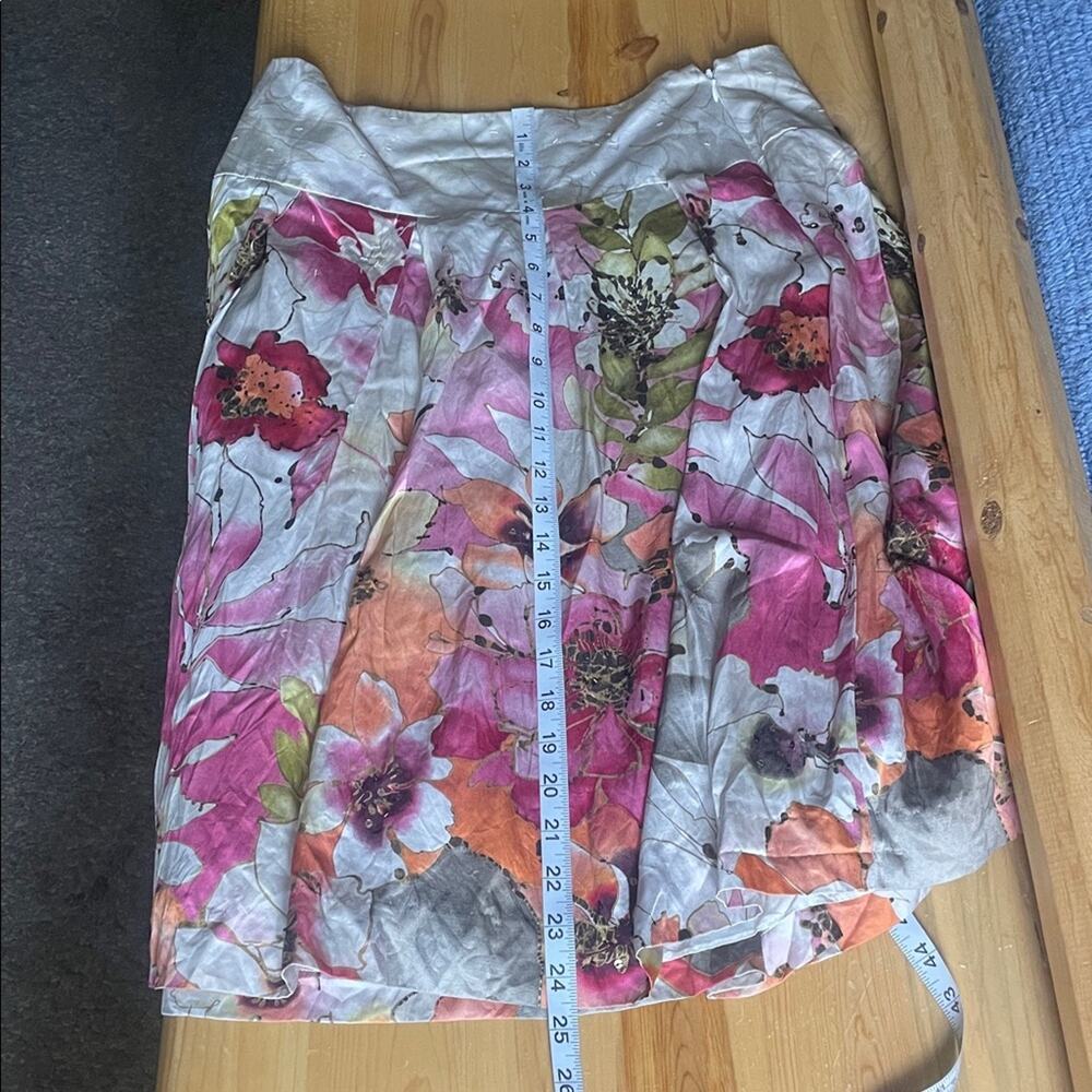 Adrianna Papell Sequin Floral A-Line Skirt Women's 12 - Picture 12 of 12